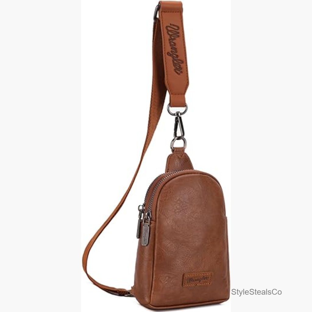 Small Pu Leather Crossbody Sling Bag Adjustable Strap Travel Purse